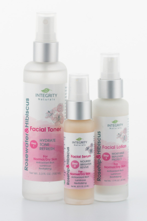 Rosehip and hisbiscus trio of products