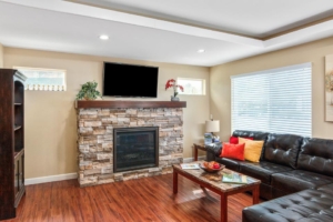 The living room area of the apartment.
