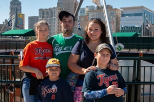 Sporting some of the goodies Union Partners provided.