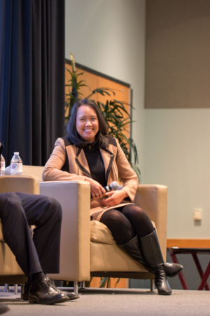 One of the speakers at the chamber event.