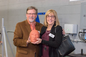 Of course we had to take a photo with a dummy's head.