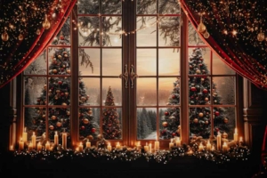 Festive Holiday Window Festive Holiday Window Background
